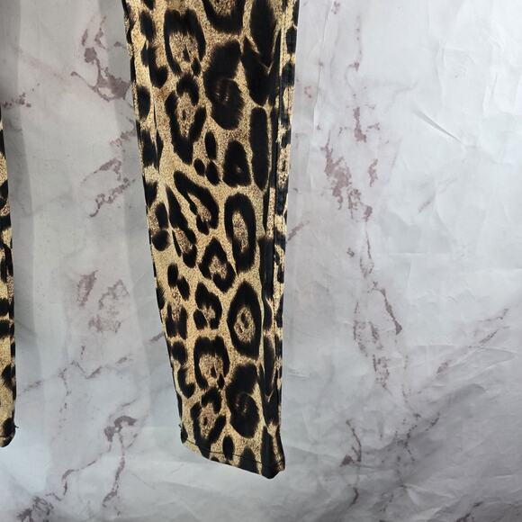 Tripp NYC Pants Womens 7 Leopard Cheetah Skinny Y2K Daang Goodman Goth Scene - Picture 4 of 12